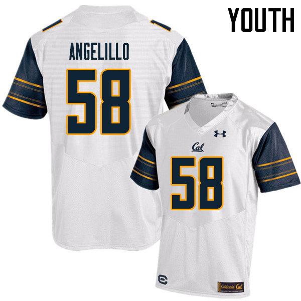Youth #58 Zach Angelillo Cal Bears UA College Football Jerseys Sale-White